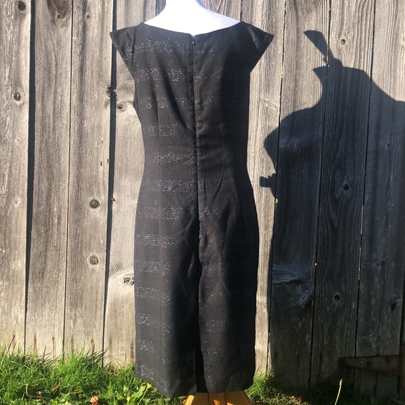 Mossimo Sleeveless Pleated breasted Black Stretch Dress with Shimmery Stripes! - Picture 8 of 11